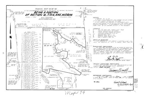 Click to see Parcel Map Book 16, pg. 74 (1983) of Nevada County Recorders Parcel Maps Book 16
