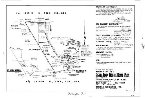Click to see Parcel Map Book 16, pg. 75 (1983) of Nevada County Recorders Parcel Maps Book 16