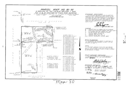 Click to see Parcel Map Book 16, pg. 80 (1983) of Nevada County Recorders Parcel Maps Book 16