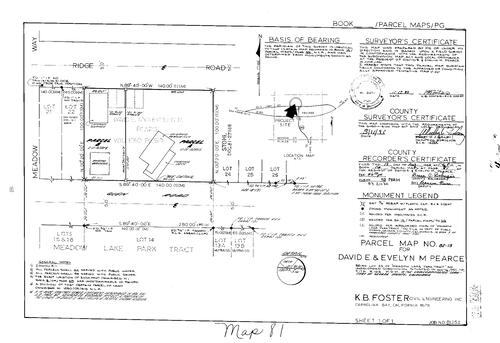 Click to see Parcel Map Book 16, pg. 81 (1983) of Nevada County Recorders Parcel Maps Book 16