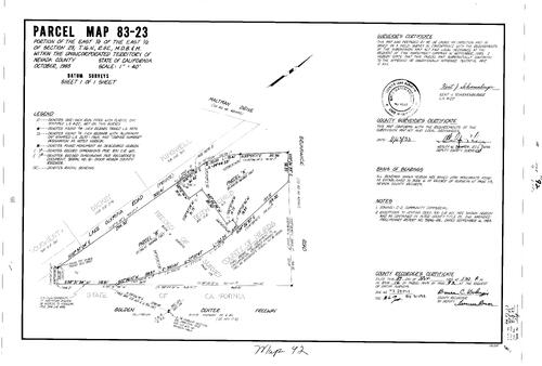 Click to see Parcel Map Book 16, pg. 92 (1983) of Nevada County Recorders Parcel Maps Book 16