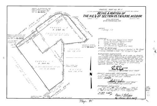 Click to see Parcel Map Book 16, pg. 95 (1983) of Nevada County Recorders Parcel Maps Book 16