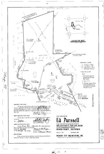 Click to see Parcel Map Book 16, pg. 98 (1984) of Nevada County Recorders Parcel Maps Book 16
