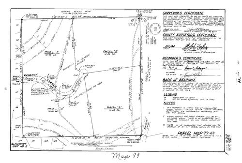 Click to see Parcel Map Book 16, pg. 99 (1984) of Nevada County Recorders Parcel Maps Book 16