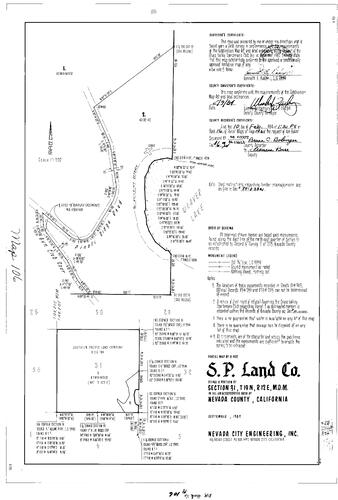 Click to see Parcel Map Book 16, pg. 106 (1984) of Nevada County Recorders Parcel Maps Book 16