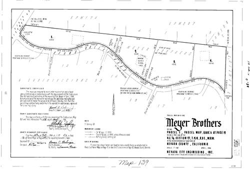 Click to see Parcel Map Book 16, pg. 139 (1984) of Nevada County Recorders Parcel Maps Book 16