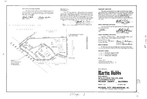 Click to see Parcel Map Book 17, pg. 1 (1985) of Nevada County Recorders Parcel Maps Book 17