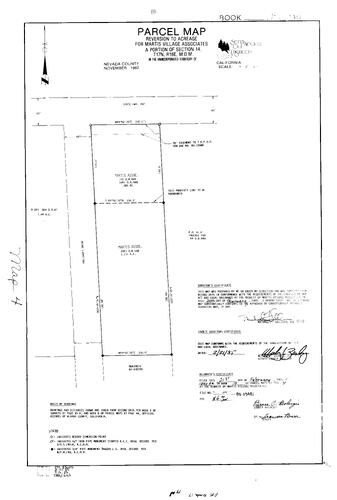 Click to see Parcel Map Book 17, pg. 4 (1985) of Nevada County Recorders Parcel Maps Book 17