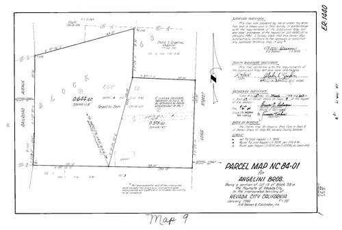 Click to see Parcel Map Book 17, pg. 9 (1985) of Nevada County Recorders Parcel Maps Book 17
