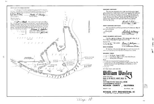 Click to see Parcel Map Book 17, pg. 10 (1985) of Nevada County Recorders Parcel Maps Book 17