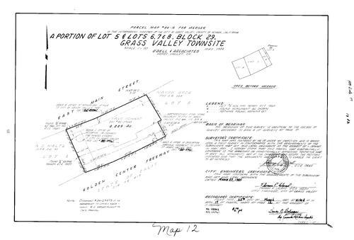 Click to see Parcel Map Book 17, pg. 12 (1985) of Nevada County Recorders Parcel Maps Book 17