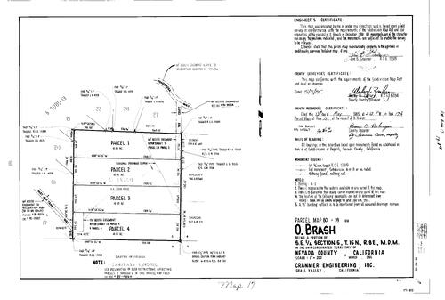 Click to see Parcel Map Book 17, pg. 17 (1985) of Nevada County Recorders Parcel Maps Book 17