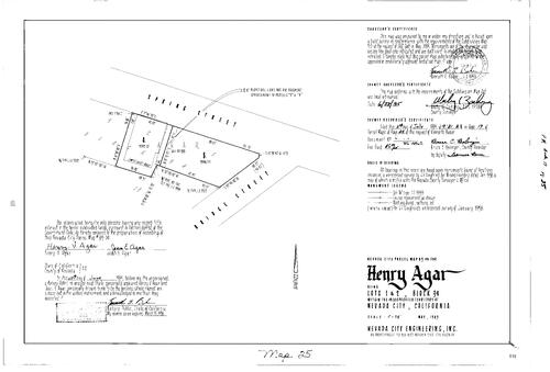 Click to see Parcel Map Book 17, pg. 25 (1985) of Nevada County Recorders Parcel Maps Book 17