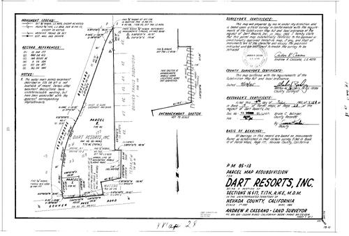 Click to see Parcel Map Book 17, pg. 28 (1985) of Nevada County Recorders Parcel Maps Book 17