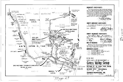 Click to see Parcel Map Book 17, pg. 29 (1985) of Nevada County Recorders Parcel Maps Book 17