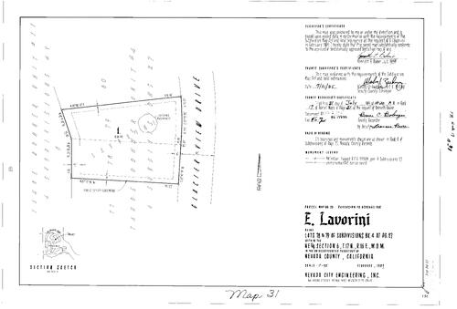 Click to see Parcel Map Book 17, pg. 31 (1985) of Nevada County Recorders Parcel Maps Book 17
