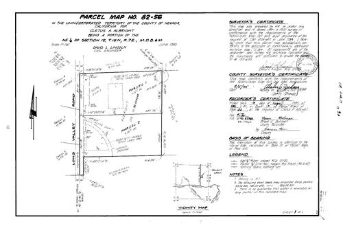 Click to see Parcel Map Book 17, pg. 32 (1985) of Nevada County Recorders Parcel Maps Book 17
