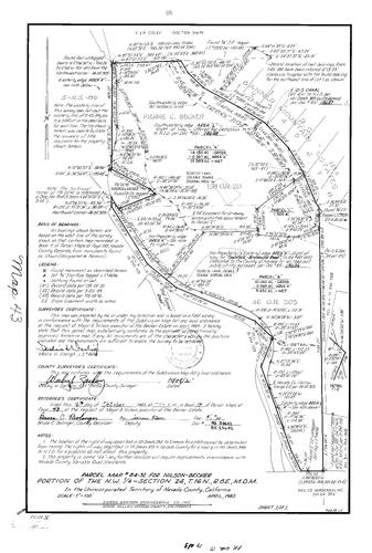 Click to see Parcel Map Book 17, pg. 43 (1985) of Nevada County Recorders Parcel Maps Book 17
