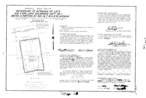 Click to see Parcel Map Book 17, pg. 60 (1986) of Nevada County Recorders Parcel Maps Book 17