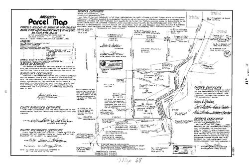 Click to see Parcel Map Book 17, pg. 68 (1986) of Nevada County Recorders Parcel Maps Book 17