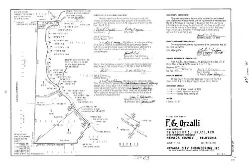 Click to see Parcel Map Book 17, pg. 69 (1986) of Nevada County Recorders Parcel Maps Book 17