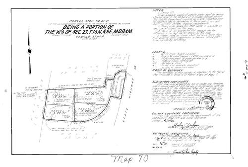 Click to see Parcel Map Book 17, pg. 70 (1986) of Nevada County Recorders Parcel Maps Book 17
