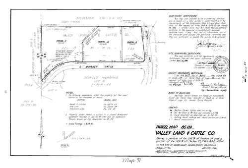 Click to see Parcel Map Book 17, pg. 71 (1986) of Nevada County Recorders Parcel Maps Book 17