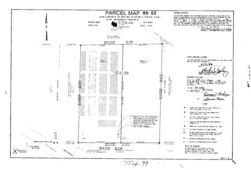 Click to see Parcel Map Book 17, pg. 79 (1986) of Nevada County Recorders Parcel Maps Book 17