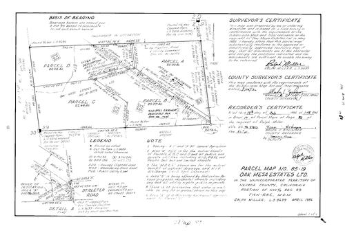 Click to see Parcel Map Book 17, pg. 80 (1986) of Nevada County Recorders Parcel Maps Book 17