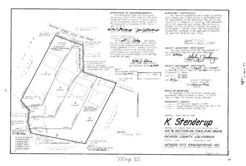 Click to see Parcel Map Book 17, pg. 82 (1986) of Nevada County Recorders Parcel Maps Book 17