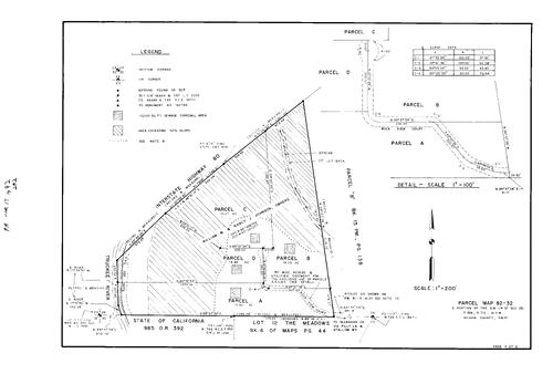 Click to see Parcel Map Book 17, pg. 92 (1986) of Nevada County Recorders Parcel Maps Book 17