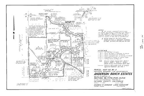 Click to see Parcel Map Book 17, pg. 99 (1986) of Nevada County Recorders Parcel Maps Book 17