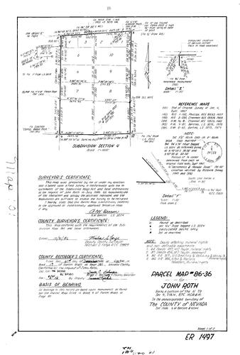 Click to see Parcel Map Book 17, pg. 101 (1986) of Nevada County Recorders Parcel Maps Book 17