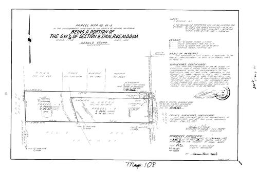 Click to see Parcel Map Book 17, pg. 108 (1987) of Nevada County Recorders Parcel Maps Book 17