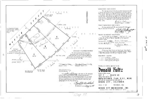 Click to see Parcel Map Book 17, pg. 110 (1987) of Nevada County Recorders Parcel Maps Book 17