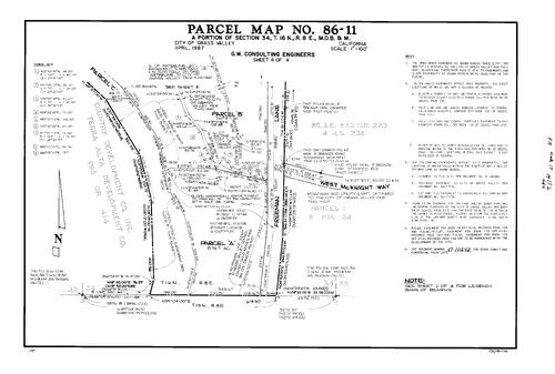 Click to see Parcel Map Book 17, pg. 112 (1987) of Nevada County Recorders Parcel Maps Book 17