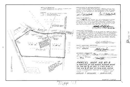 Click to see Parcel Map Book 17, pg. 118 (1987) of Nevada County Recorders Parcel Maps Book 17