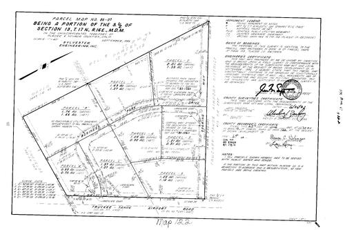 Click to see Parcel Map Book 17, pg. 122 (1987) of Nevada County Recorders Parcel Maps Book 17