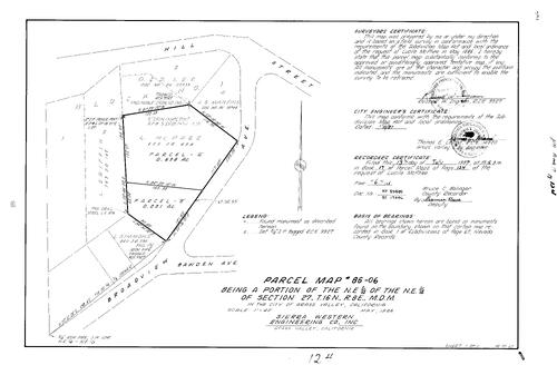Click to see Parcel Map Book 17, pg. 124 (1987) of Nevada County Recorders Parcel Maps Book 17