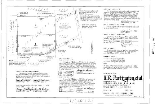 Click to see Parcel Map Book 17, pg. 128 (1987) of Nevada County Recorders Parcel Maps Book 17