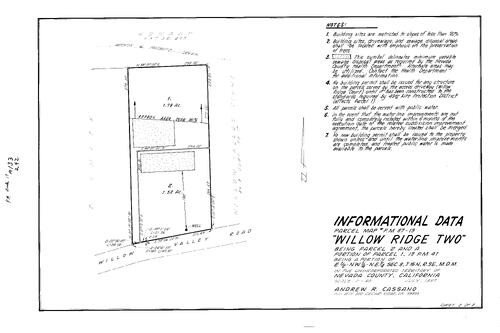 Click to see Parcel Map Book 17, pg. 133 (1987) of Nevada County Recorders Parcel Maps Book 17