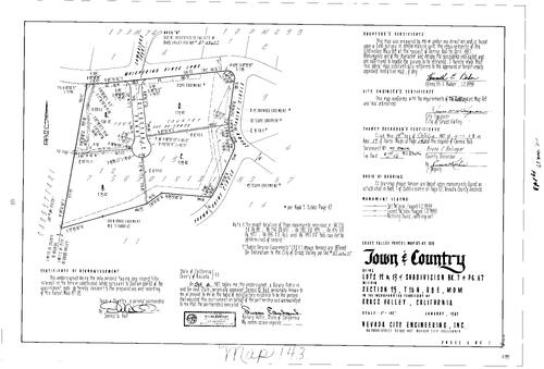 Click to see Parcel Map Book 17, pg. 143 (1987) of Nevada County Recorders Parcel Maps Book 17