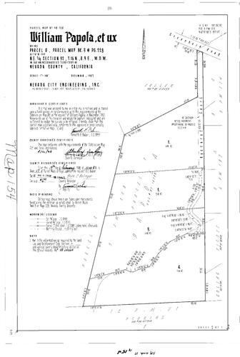 Click to see Parcel Map Book 17, pg. 154 (1988) of Nevada County Recorders Parcel Maps Book 17