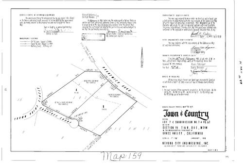 Click to see Parcel Map Book 17, pg. 159 (1988) of Nevada County Recorders Parcel Maps Book 17