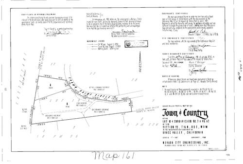 Click to see Parcel Map Book 17, pg. 161 (1988) of Nevada County Recorders Parcel Maps Book 17