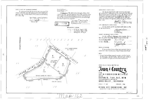Click to see Parcel Map Book 17, pg. 162 (1988) of Nevada County Recorders Parcel Maps Book 17