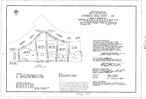Click to see Parcel Map Book 17, pg. 167 (1988) of Nevada County Recorders Parcel Maps Book 17