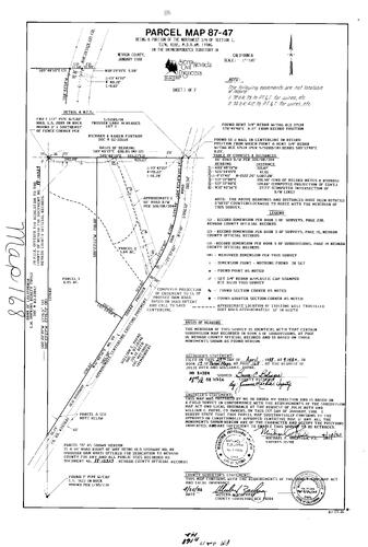 Click to see Parcel Map Book 17, pg. 168 (1988) of Nevada County Recorders Parcel Maps Book 17
