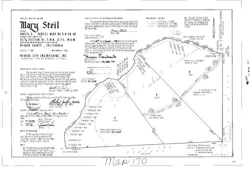 Click to see Parcel Map Book 17, pg. 170 (1988) of Nevada County Recorders Parcel Maps Book 17