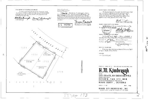 Click to see Parcel Map Book 17, pg. 173 (1988) of Nevada County Recorders Parcel Maps Book 17